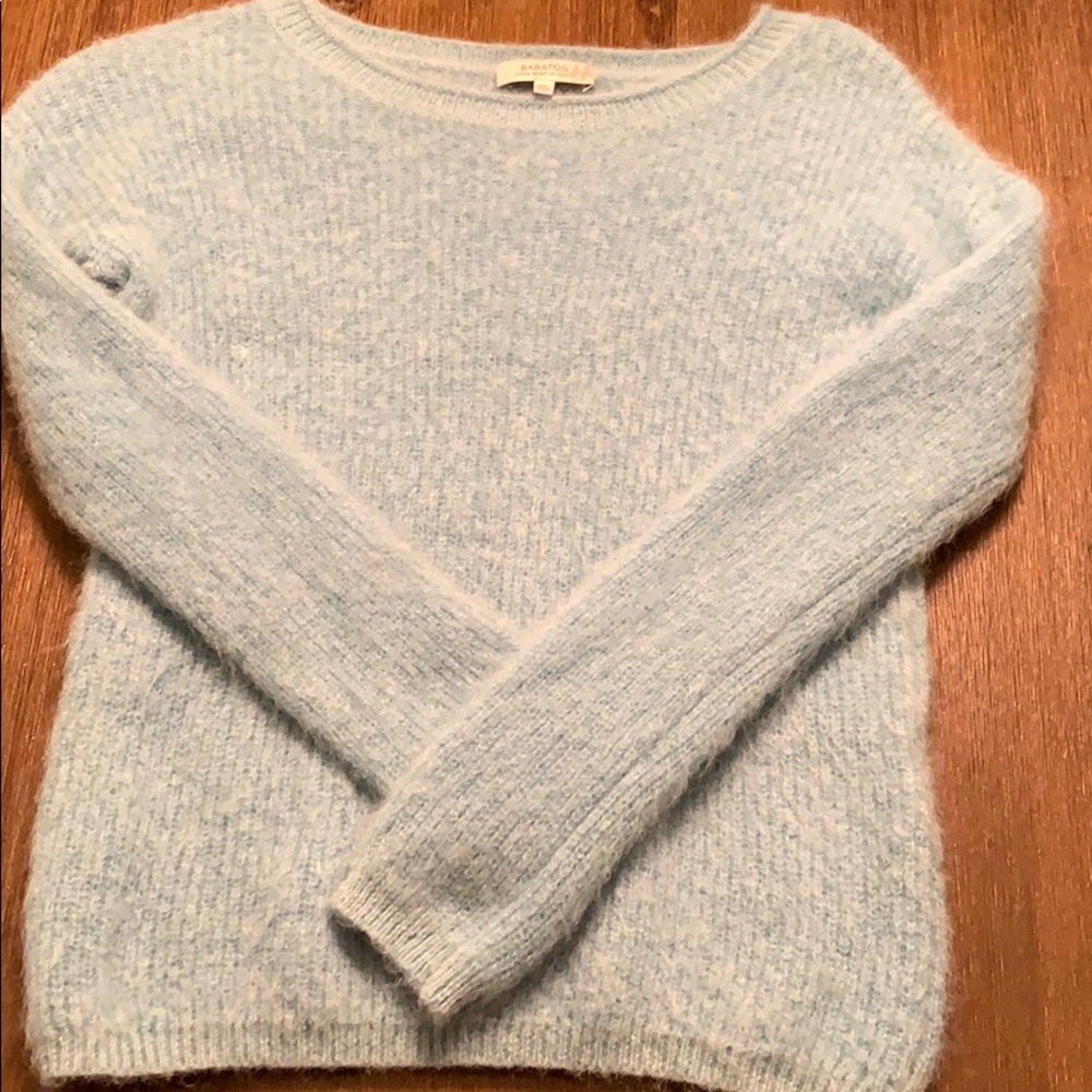 Aritzia Babaton soft green Italian yarn sweater